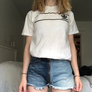 Adidas lounging t shirt with graphic back